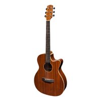 MARTINEZ SOUTHERN STAR 6 String Folk/Electric Cutaway Guitar in Natural Gloss with Case