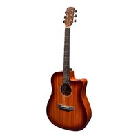 MARTINEZ SOUTHERN STAR 6 String Acoustic/Electric Cutaway Guitar in Saturn Sunburst with Case