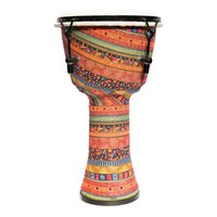 DRUMFIRE 8 inch Tuneable Djembe with Natural Hide Head in Multicolour DFP-D844-MUC