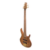 J&D LUTHIERS 21 5 String Contemporary Active Electric Bass Guitar in Natural Satin JD-2105-OVMAH