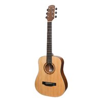MARTINEZ NATURAL 6 String Babe Traveller Acoustic/Electric Guitar with Spruce Top in Open Pore
