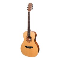 MARTINEZ NATURAL 6 String Parlour/Electric Guitar with Spruce Top in Open Pore