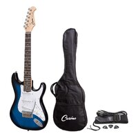 CASINO 6 String Strat-Style Short Scale Electric Guitar with Bag/Strap/Cable and Picks Set in Blueburst