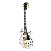 J&D LUTHIERS CUSTOM 6 String Les Paul Style Electric Guitar in White JD-LP3-WHT