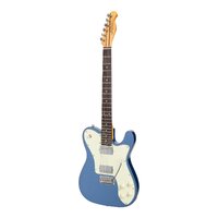 J&D LUTHIERS TL12 6 String Deluxe Tele Style Electric Guitar in Metallic Blue JD-TL12-MBL/MS