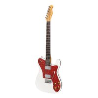 J&D LUTHIERS TL12 6 String Deluxe Tele Style Electric Guitar in White JD-TL12-WHT