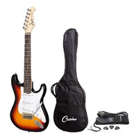CASINO 6 String Strat-Style Short Scale Electric Guitar with Bag/Strap/Cable and Picks Set in Sunburst