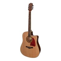 SANCHEZ 6 String Dreadnought/Electric Cutaway Guitar with Laminate Spruce Top and Laminate Rosewood Back and Sides
