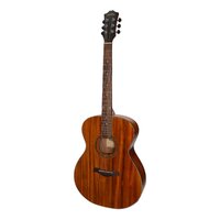 SANCHEZ 6 String Small Body Acoustic/Electric Guitar with Laminate Koa Top, Back and Sides