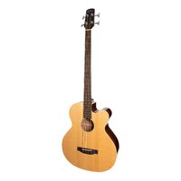 MARTINEZ SOUTHERN STAR 7 4 String Acoustic/Electric Cutaway Bass Guitar Solid Spruce Top with Case