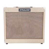 STRAUSS SVT-15R 15 Watt Valve Guitar Amp Combo with Reverb and 10 inch Celestion Speaker in Cream SVT-15R-CRM