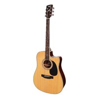 SAGA 700 Dreadnought/Electric Cutaway Guitar with Solid Spruce Top and Gig Bag