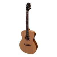 MARTINEZ 25 6 String Small Body Acoustic/Electric Guitar with Built-In Tuner in Natural