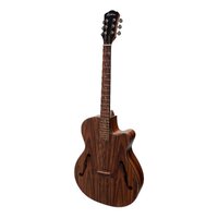 MARTINEZ 6 String Jazz Hybrid Small Body Acoustic/Electric Cutaway Guitar in Rosewood