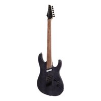 J&D LUTHIERS JD-FF60-TBK 6 String Contemporary Style Fan Fret Guitar in Transparent Black