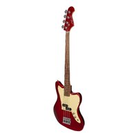 J&D LUTHIERS JD-JMB 4 String 60's Jazzmaster Style Electric Bass Guitar in Crimson JD-JMB-CRMSN