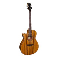 SANCHEZ SFC-18L 6 String Left Hand Small Body Acoustic/Electric Cutaway Guitar with Laminate Koa Top SFC-18L-KOA