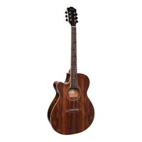 SANCHEZ SFC-18L 6 String Left Hand Small Body Acoustic/Electric Cutaway Guitar with Laminate Rosewood Top SFC-18L-RWD