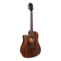 SANCHEZ SDC-18L 6 String Left Hand Acoustic/Electric Cutaway Guitar with Laminate Rosewood Top