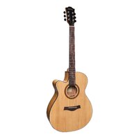 SANCHEZ SFC-18L 6 String Left Hand Acoustic/Electric Small Body Cutaway Guitar with Laminate Spruce Top SFC-18L-SA
