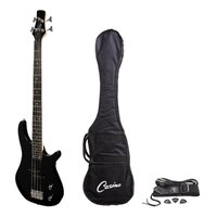 CASINO 24 SERIES 4 String Tune Style Electric Bass Guitar Set in Black