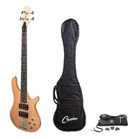 CASINO 24 SERIES 4 String Mahogany Tune Style Electric Bass Guitar Set in Natural Satin