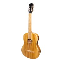 MARTINEZ 4/4 Size Classical Guitar Only with Built-in Tuner Jati Teakwood
