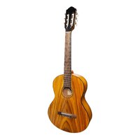 MARTINEZ 3/4 Size Slim Jim Classical Guitar Only with Built-in Tuner Koa