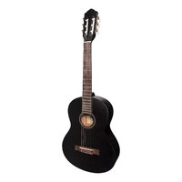 MARTINEZ 3/4 Size Slim Jim Classical Guitar Only with Built-in Tuner Black