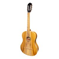 MARTINEZ 4/4 Size Slim Jim Classical Guitar Only with Built-in Tuner Jati Teakwood