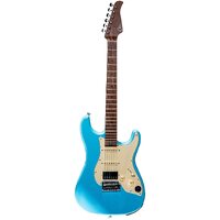 MOOER GTRS-S801 INTELLIGENT 6 String Electric Guitar with Roasted Maple Fretboard and Gig Bag in Blue