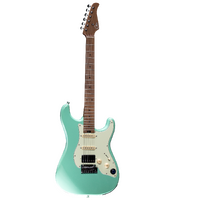MOOER GTRS-S801 INTELLIGENT 6 String Electric Guitar with Roasted Maple Fretboard and Gig Bag in Green