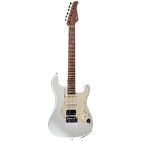 MOOER GTRS-S801 INTELLIGENT 6 String Electric Guitar with Roasted Maple Fretboard and Gig Bag in White