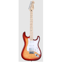 MOOER MSC30 PRO STRAT STYLE ELECTRIC GTR H/S/S SUNSET RED