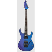MOOER MMT100FR-AURPUR DOUBLE CUTAWAY ELECTRIC GTR H/H AURORA PURPLE FLOYD ROSE