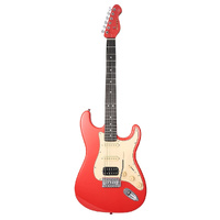 MOOER MSC10 ELITE STRAT STYLE ELECTRIC GTR H/S/S TREMOLO BRIDGE FIESTA RED