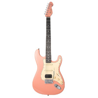 MOOER MSC10 ELITE STRAT STYLE ELECTRIC GTR H/S/S TREMOLO BRIDGE FLAMINGO PINK