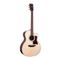 SAGA G200C CONCERT SIZE ACOUSTIC/ELECTRIC CUTAWAY GTR SOLID TOP NATURAL W/BAG