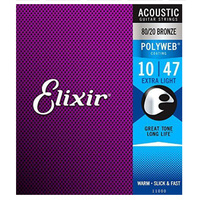ELIXIR POLYWEB 10/47 Acoustic String Set 80/20 Bronze Extra Light E11000