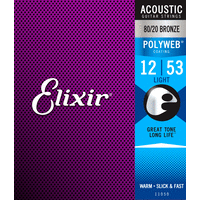 ELIXIR POLYWEB E11050 12/53  Acoustic String Set 80/20 Bronze Light