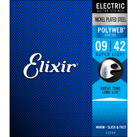 ELIXIR POLYWEB 9/42 Electric String Set Nickel Plated Steel Super Light E12000