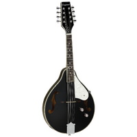 TANGLEWOOD UNION TWMTBKPE Teardrop Mandolin with F Hole and Pickup in Black Gloss
