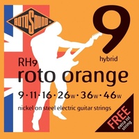 ROTOSOUND RH9 ROTO ORANGE Electric String Set 09-46 Nickel on Steel Hybrid