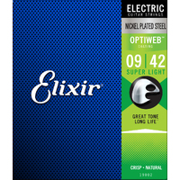 ELIXIR OPTIWEB E19002 Electric Guitar String Set 09-42 Super Light