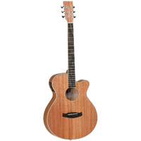 TANGLEWOOD UNION 6 String Super Folk/Electric Cutaway Guitar in Natural Satin