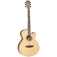 TANGLEWOOD DISCOVERY EXOTIC 6 String Super Folk Acoustic/Electric Guitar with Cutaway
