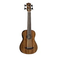 LUNA Bass Baritone Fretless Ukulele with Preamp and Bag