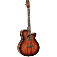 TANGLEWOOD WINTERLEAF EXOTIC 6 String Super Folk/Electric Cutaway Guitar in Natural Gloss