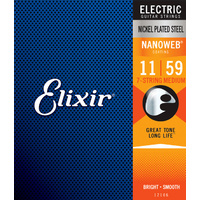 ELIXIR NANOWEB E12106 11/59  Electric Set Nickel Plated Steel Medium 7 String