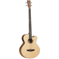 TANGLEWOOD DISCOVERY EXOTIC TDBTABBW 4 String Acoustic Bass Guitar with Cutaway in Spruce